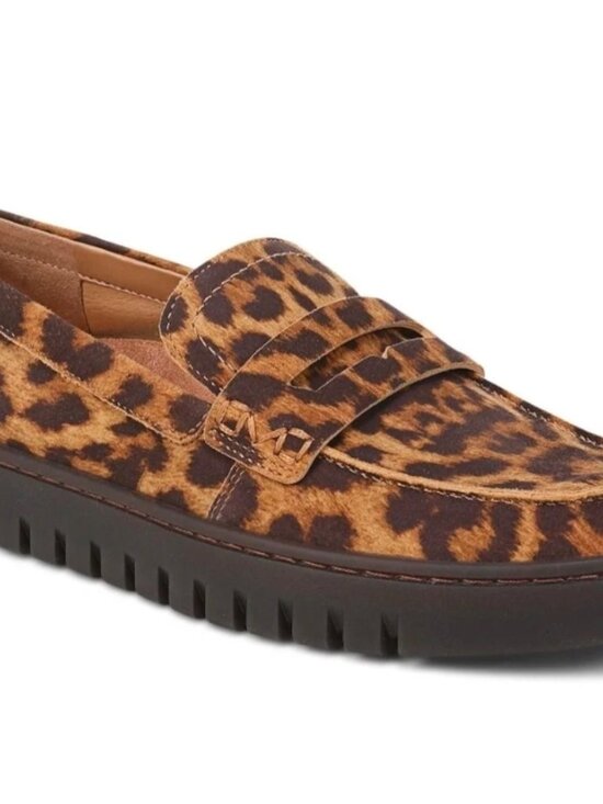Vionic Shoes - Vionic Uptown Loafer Tan Leopard Suede Women's Sizes NEW Mature Comfort